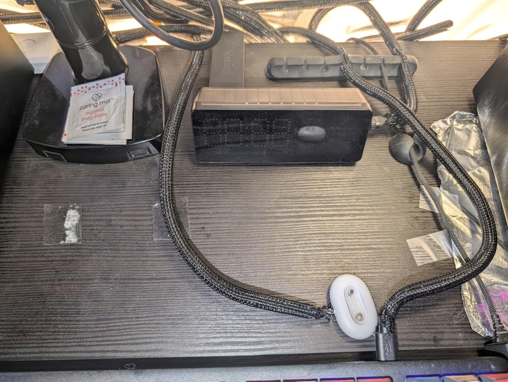 Alex Tech 10ft - 1/4 inch Cord Protector Wire Loom Tubing Cable Sleeve Split Sleeving For USB Cable Power Cord Audio Video Cable - Protect Cat From Chewing Cords - Black customer photo 2