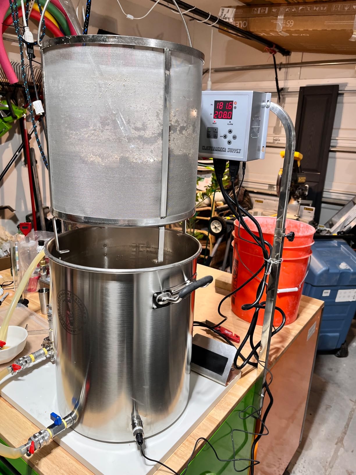 Clawhammer Supply 10.5 Gallon Electric All-in-One Brewing System - Digital, Semi-Automated, 120V, BIAB All Grain & Extract, 304 Stainless Steel customer photo 1