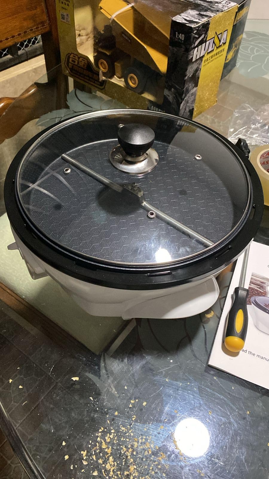 JIAWANSHUN Electric Coffee Bean Roaster for Home Use 1.1lb Capacity Temperature Control (0-240℃), Non-Stick, Perfect for Beginner Roasting, 1200W, 110V customer photo 2