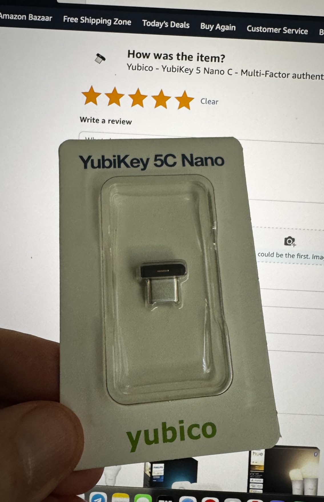 YubiKey 5C - Multi-Factor authentication (MFA) Security Key and passkey, Connect via USB, FIDO Certified - Protect Your Online Accounts (5C) customer photo 1