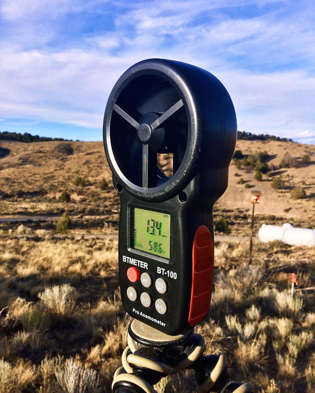 BTMETER BT-100 Handheld Anemometer, Digital Wind Speed CFM Meter Gauge Air Flow Velocity Tester for HVAC Shooting Drone, Wind Chill, 14℉-113℉ Wind Temperature customer photo 2