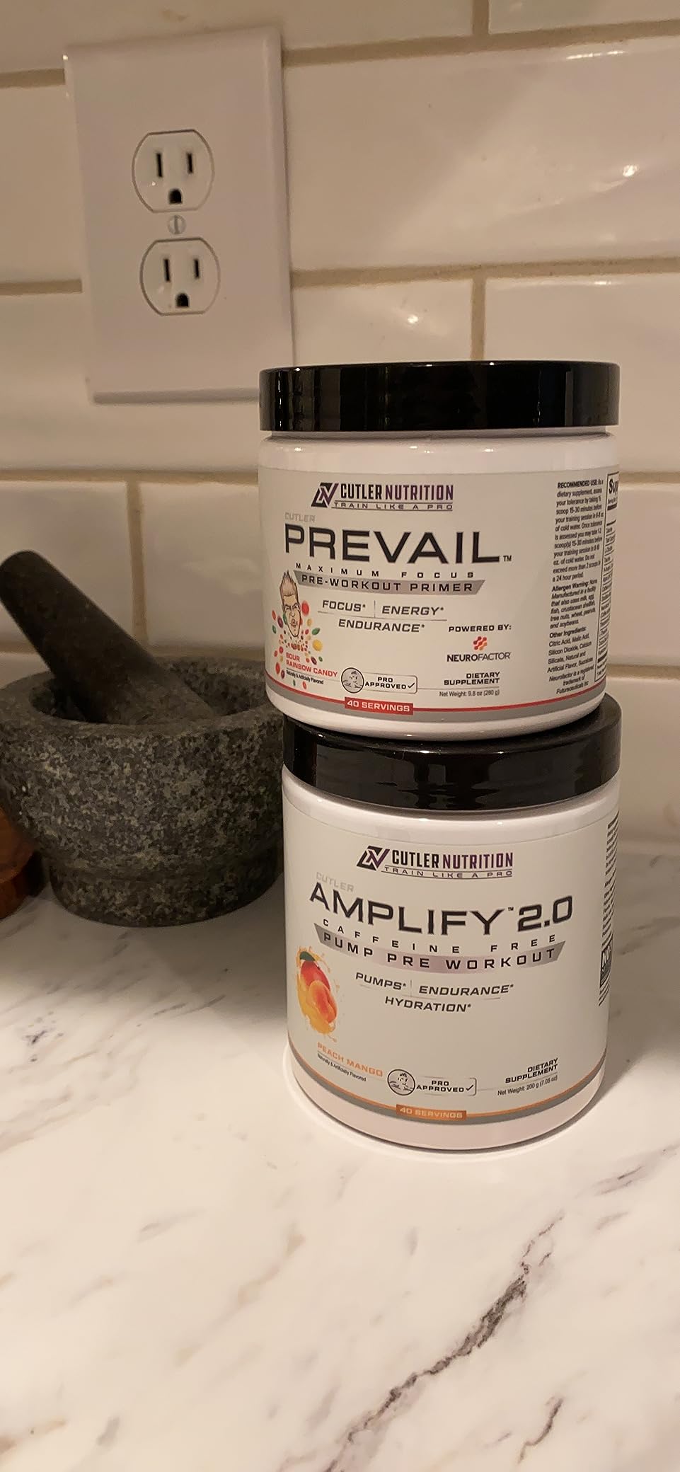 Cutler Nutrition Amplify Pump Pre Workout Caffeine Free Nitric Oxide Booster containing Arginine and Citrulline Pre-Workout for Maximum Pumps customer photo 2