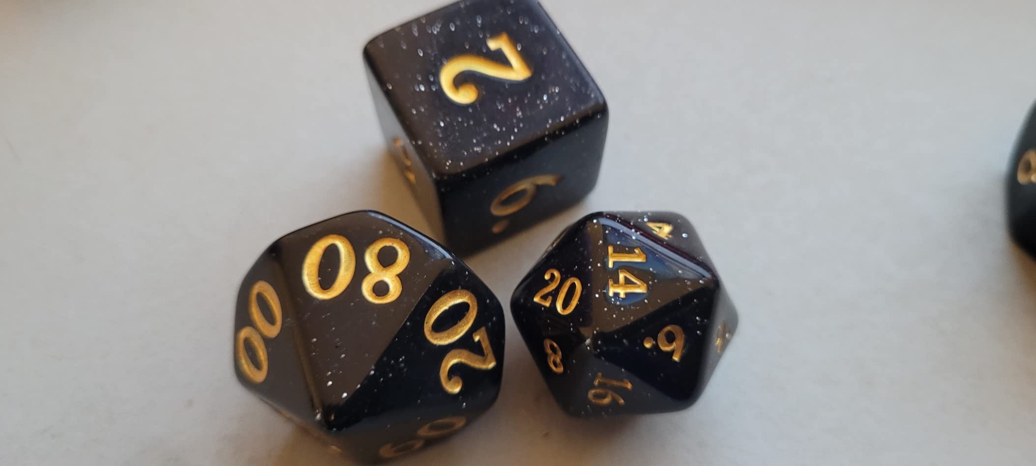 Wiz Dice Titan Dice - Polyhedral Large Dice Set for Tabletop RPG Adventure Games with a Wooden Dice Box - DND Jumbo Dice Set, Suitable for Dungeons and Dragons Dungeon Master customer photo 1