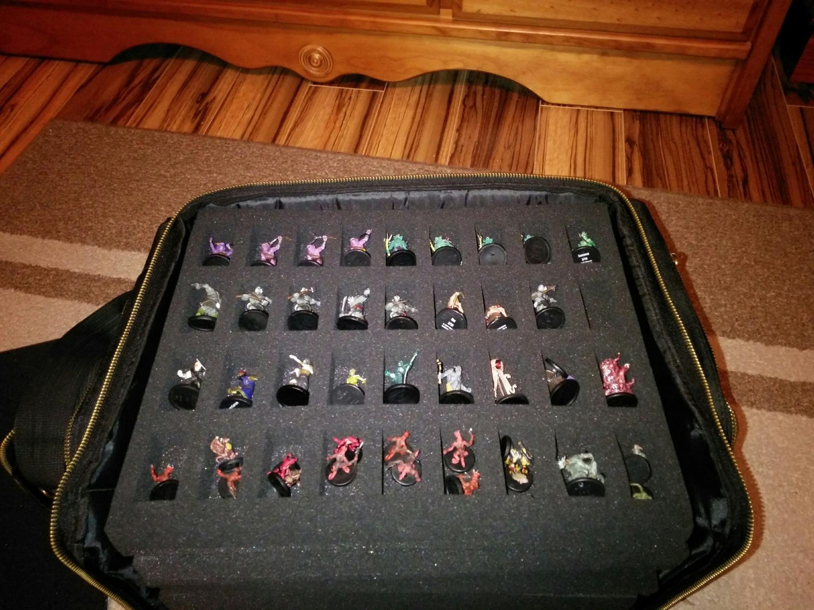 ENHANCE Portable Miniature Figure Storage & Carrying Case - 4 Foam Layers fits 108 Infantry Minis & Pick & Pluck for Large Figures - Book Sleeve & 2 Accessory Pockets for Measuring Tape, Dice & More customer photo 2