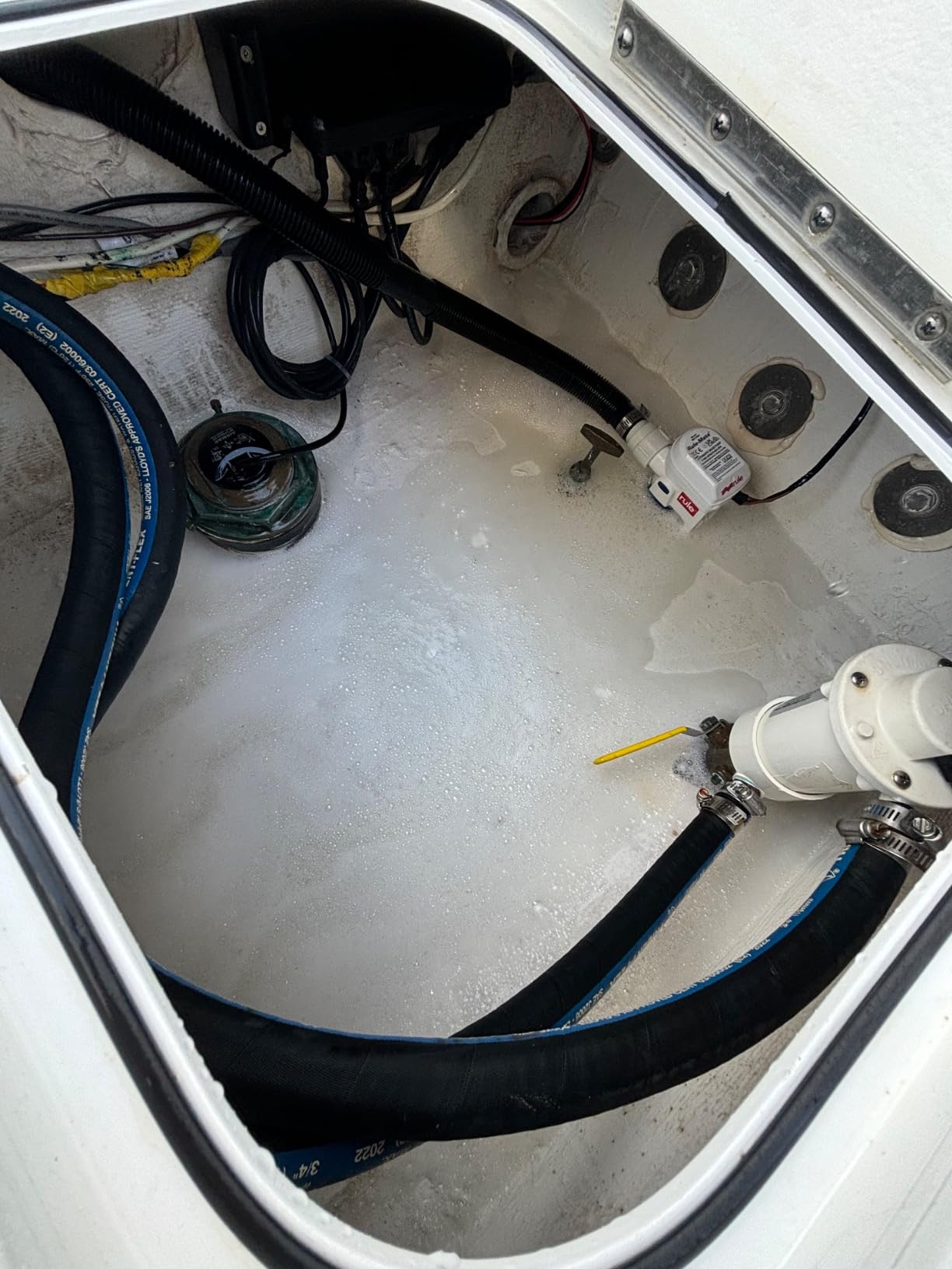 Rule-Mate Automatic Submersible Bilge Pumps 12V RM1100B- 1100 GPH with Auto Sense Intelligence - Thermal Cut-Off & Backflow Prevention - Compact Design customer photo 1