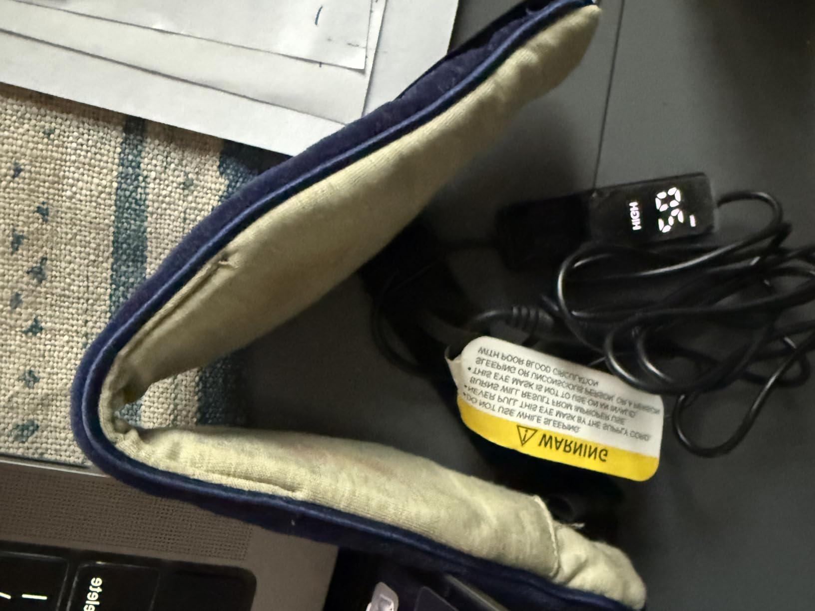 Aroma Season Heated Eye Mask for Dry Eyes, Warm Eye Compress with Flaxseed for MGD, Dry Eye Syndrome, Chalazion Blepharitis Stye Eye Treatment, Steam Moist to Unclog Glands (Blue) customer photo 2