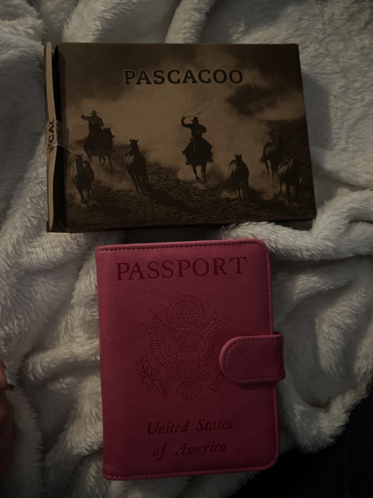 Passport Holder Cover Wallet RFID Blocking Leather Card Case Travel Accessories for Women Men (Pink) customer photo 1