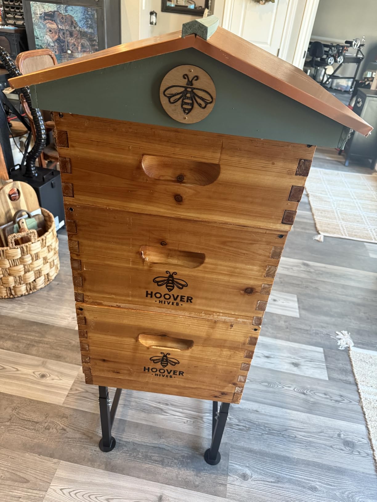 The Original Beeswax Coated Beehive Kit. Includes 2 Deep & 1 Medium Boxes with 10 Wooden Frames & Heavy Wax Coated Foundations. Easy Assembly with Predrilled Holes& Screws (Unassembled) customer photo 2