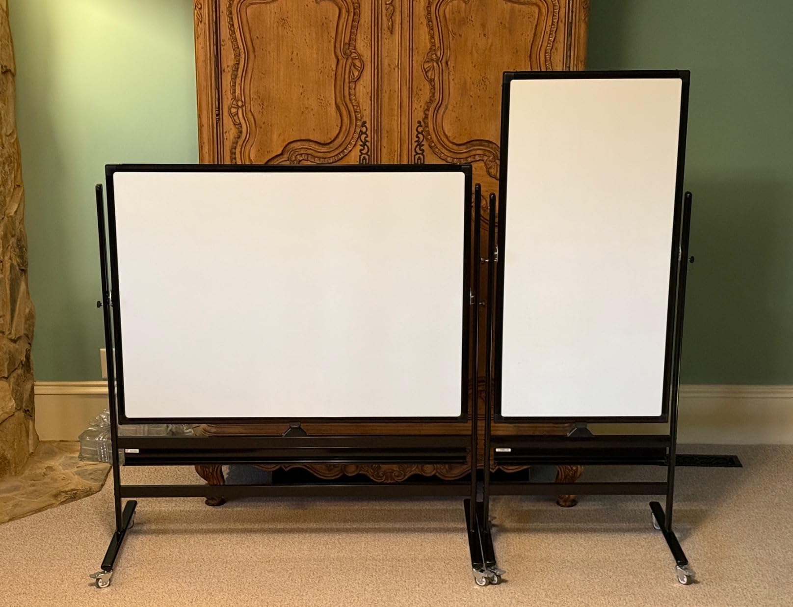 Rolling Dry Erase Board 48 x 36 - Large Portable Magnetic Whiteboard with Stand - Double Sided Easel Style Whiteboard with Wheels - Mobile Standing White Board for Office, Classroom & Home customer photo 1