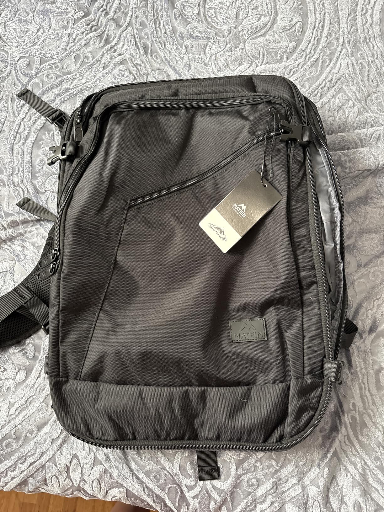 MATEIN Carry on Backpack, Extra Large Travel Backpack Expandable Airline Approved Weekender Bag for Men and Women, Water Resistant Lightweight Daypack for Flight 40L, Black customer photo 2