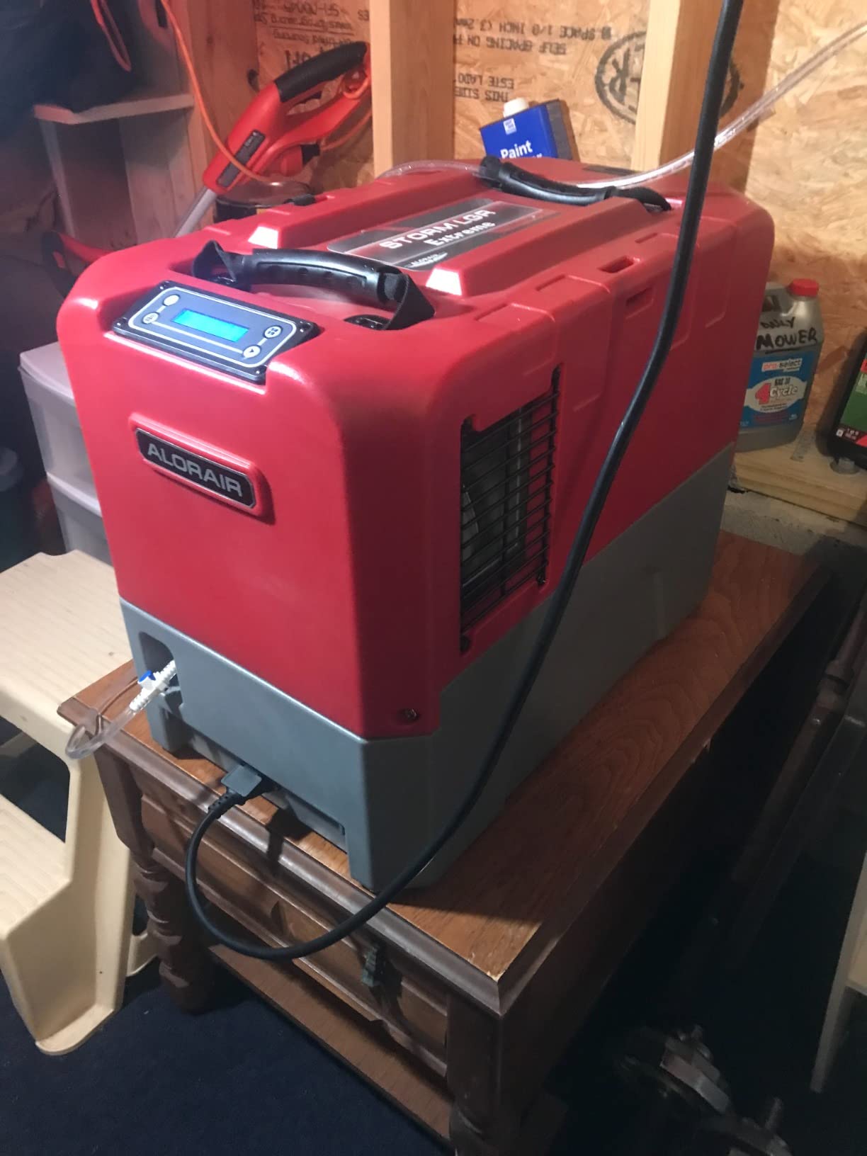 ALORAIR LGR Commercial Dehumidifier with Pump Drain Hose, 180 Pint Large Capacity Crawl Space Dehumidifier for Water Damage Restoration, Basements Warehouse & Job Sites, 5 Years Limited Warranty, Red customer photo 1