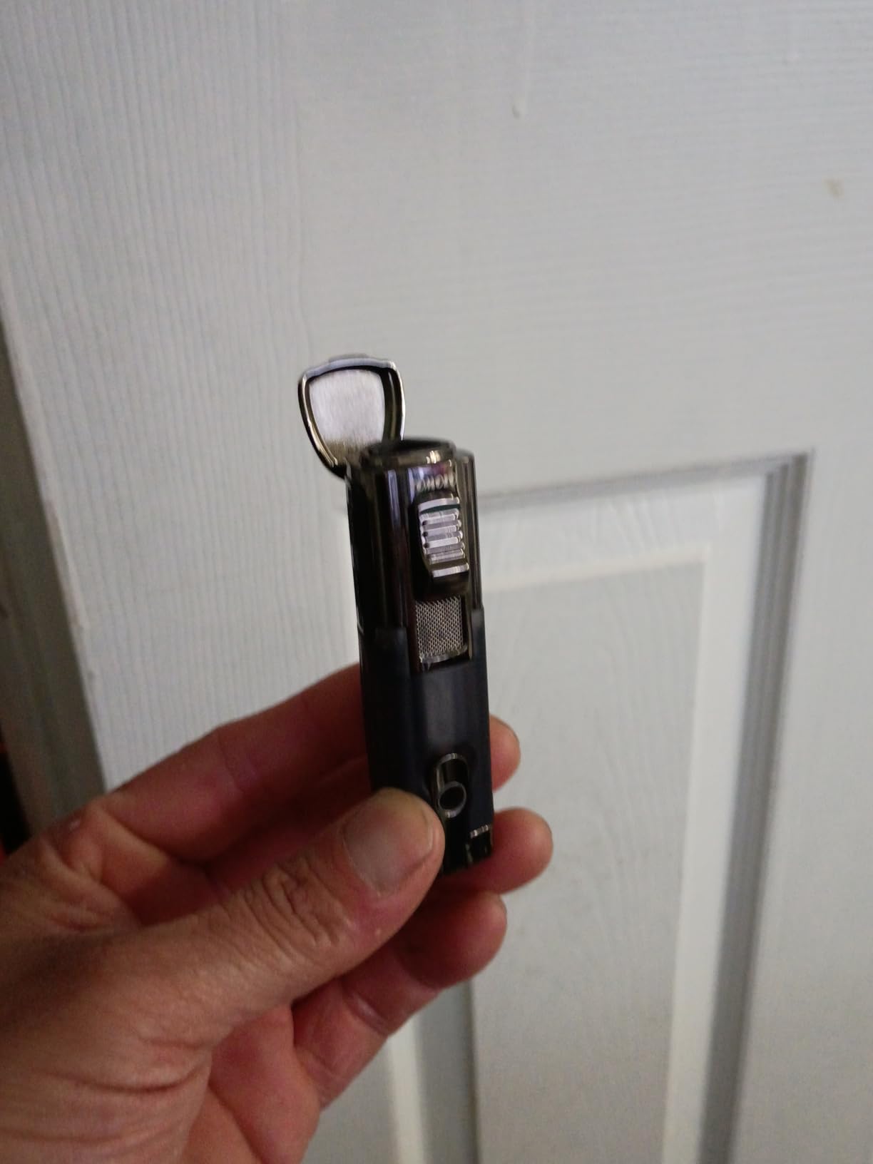 Cigar Lighter Triple Jet Flame Torch Lighter Refillable Butane Lighter with Cigar Punch, 2 Pack, Charcoal customer photo 2