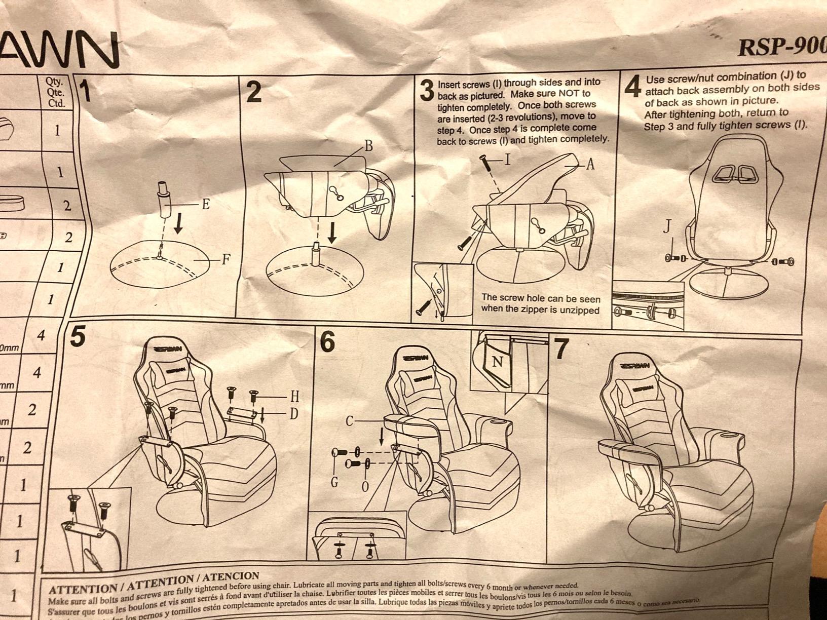 RESPAWN 900 Console Gaming Recliner with Footrest and Lumbar Support - Comfortable Ergonomic Gaming Chair with Headrest, No Wheels, Reclining, Heavy Duty, Racing Style Video Game Chairs - Blue customer photo 1