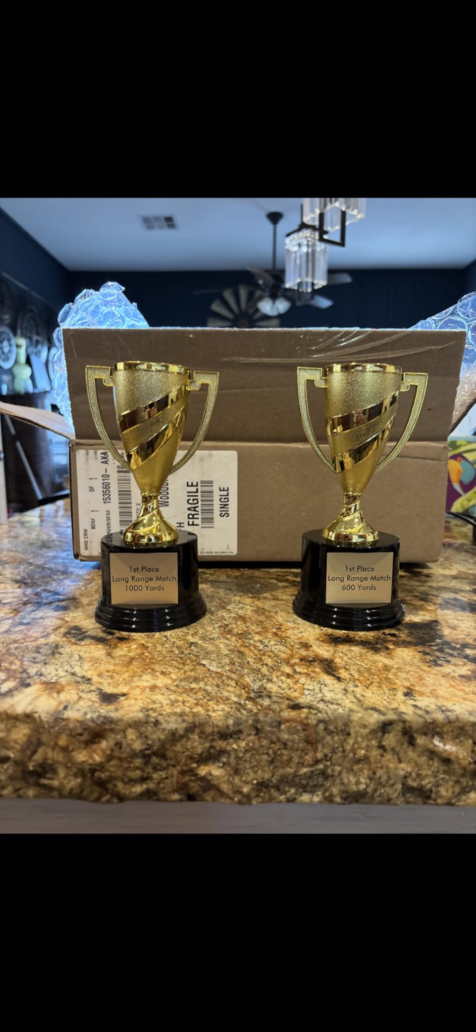 Crown Awards Gold Cup Trophies with Custom Engraving, 7.25
