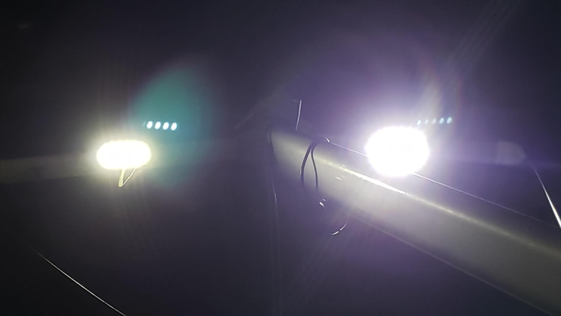 EXZEIT Waterproof Led Boat Lights, 2 pc 72W Deck/Dock Marine Lights 4000LMS 180°Flood Light, 6.3inch, 12/24 V Led Light Bar customer photo 1