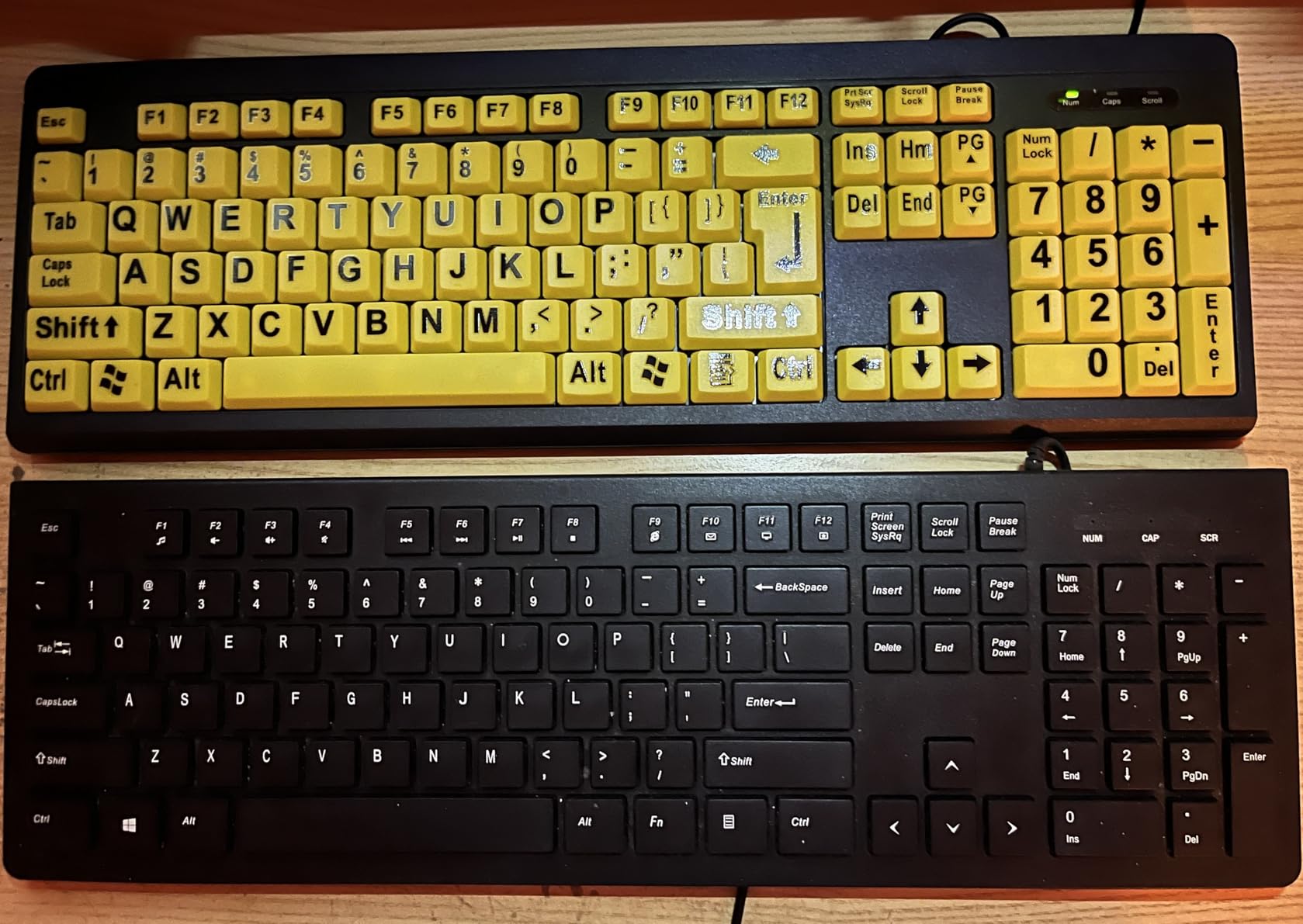 Large Print Computer Keyboard, Wired USB High Contrast Keyboard with Oversized Print Letters for Visually Impaired Low Vision Individuals (Yellow+Black) customer photo 1