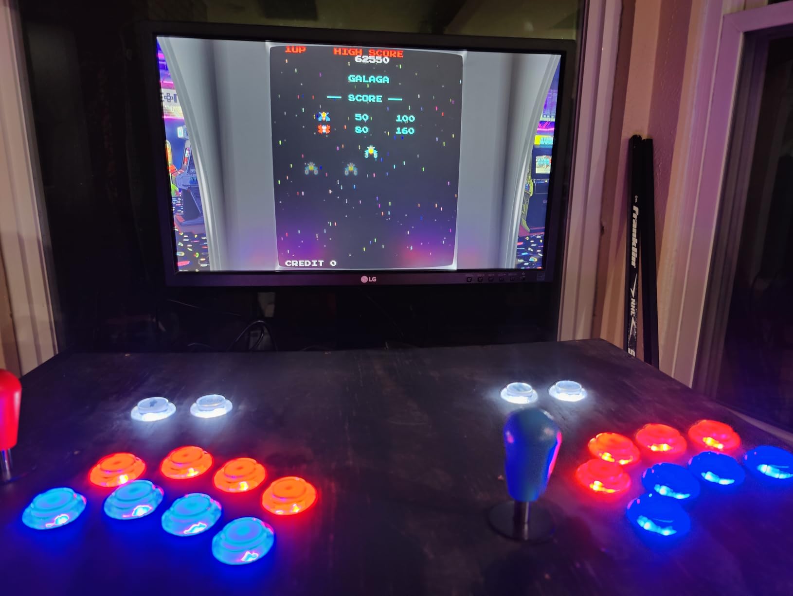 EG STARTS 2 Player Arcade Games DIY Kit Parts 2 Ellipse Oval Joystick Handles + 20 LED lit Arcade Buttons (Red & Blue Kit) customer photo 2