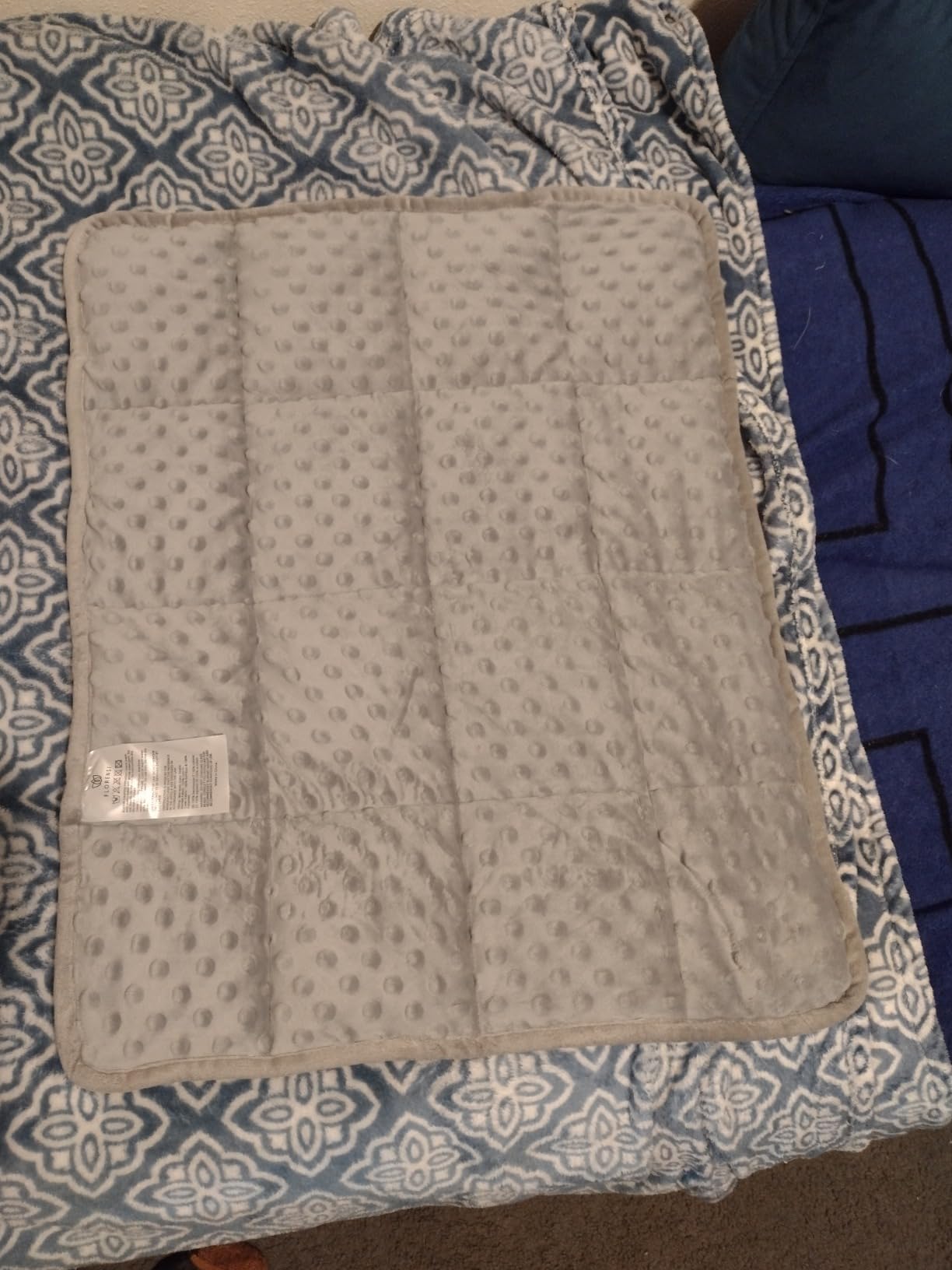 Florensi Weighted Lap Pad for Kids - 5 lb, 20 x 23 in, Blue Constellations - Focus Support Sensory Blanket - Machine Washable Kids Weighted Blanket - Portable Travel Throw customer photo 1