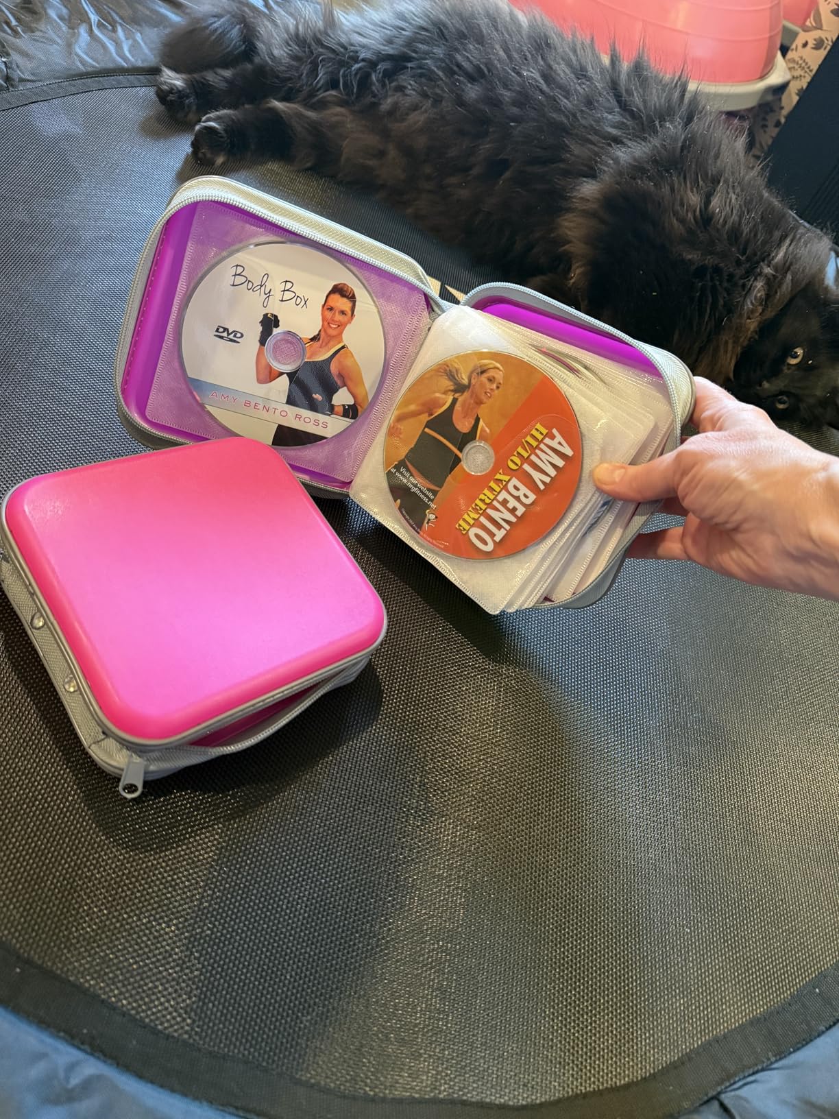 CD Case, 40 Capacity CD/DVD Case Holders Wallet Hard Plastic DVD Disc Cases Storage Binder for Car Home Office Travel customer photo 1