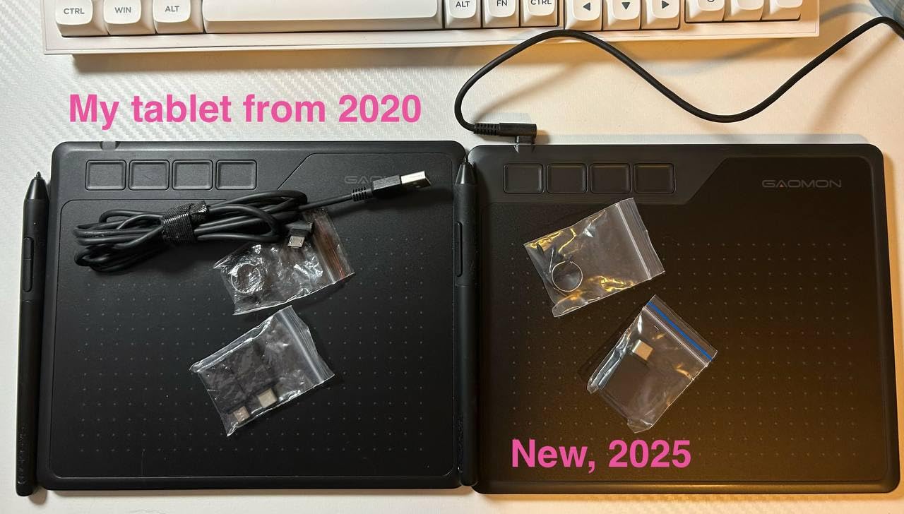 GAOMON S620 Drawing Tablet 6.5 x 4 Inch Graphics Tablet with 8192 Passive Pen 4 Customizable ExpressKeys for Digital Art, Painting, OSU Playing, Compatible with Windows PC, Mac customer photo 2