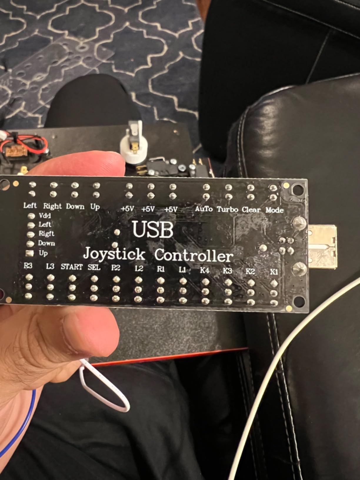 Guwarry 2-Player Zero Delay USB Encoder PC to HAPP Joysticks/HAPP Arcade Buttons for PC, MAME, Raspberry Pi, Arcade1Up - Three 5V Power Output for led Joysticks/LED Daisy Chain/LED Arcade Buttons customer photo 1