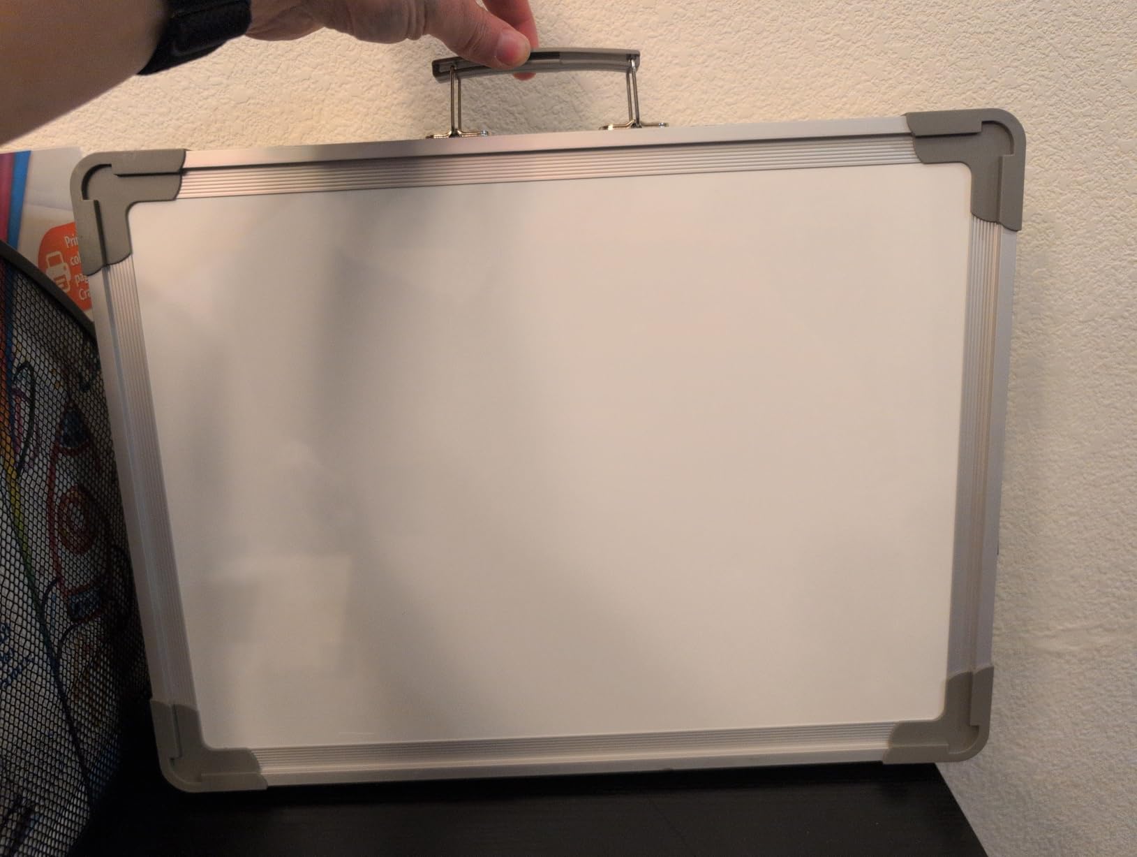 Small Dry Erase White Board - TANKEE Magnetic Desktop Foldable Whiteboard Portable Mini Easel Double Sided on Table Top with Holder for Drawing, Teacher Instruction, Memo Board customer photo 2