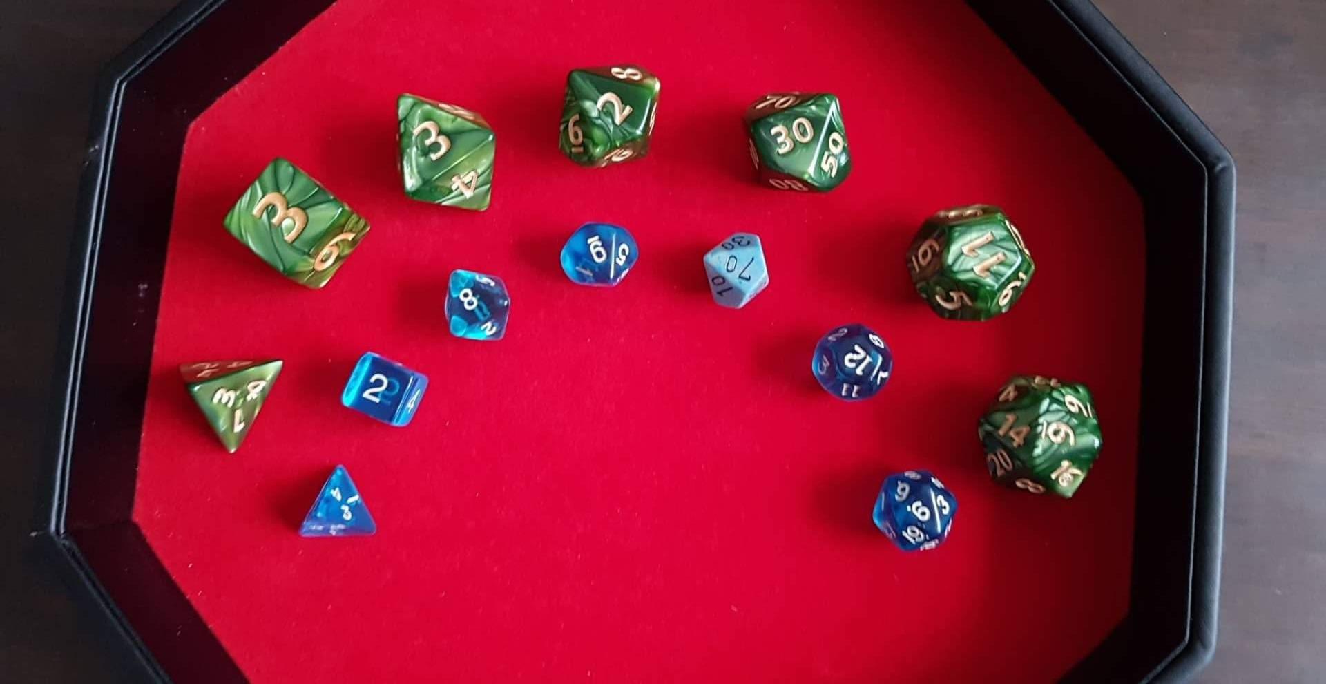 Dungeons and Dragons D&D Giant Black 25mm Polyhedral Dice Set - RPG Dice Bag, Pathfinder, MTG customer photo 1