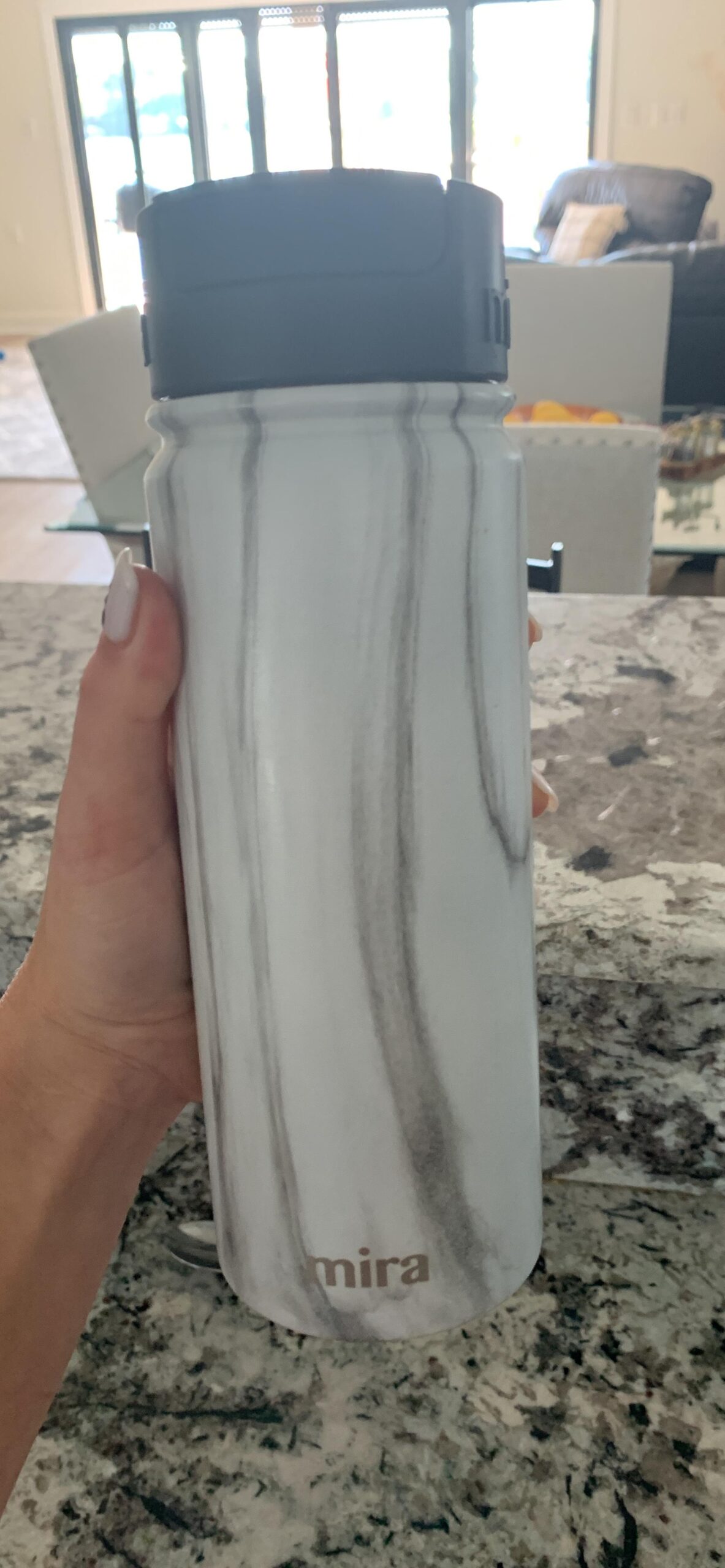 MIRA 18 oz Tea Infuser Thermo - Stainless Steel Travel Bottle with Removable Strainer for Loose Leaf Tea - Insulated Hot & Cold Brew Steeper - Smoke Gray customer photo 2