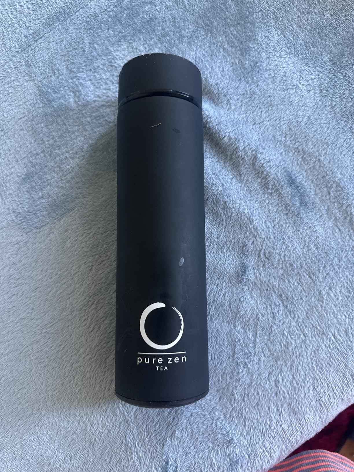 Pure Zen Tea Thermos with Infuser for Hot and Cold Infusions, Coffee and Fruit-Infused Water - Stainless Steel - Tea Infuser Bottle - Leakproof Travel Mug with Filter - 15oz - Black customer photo 1