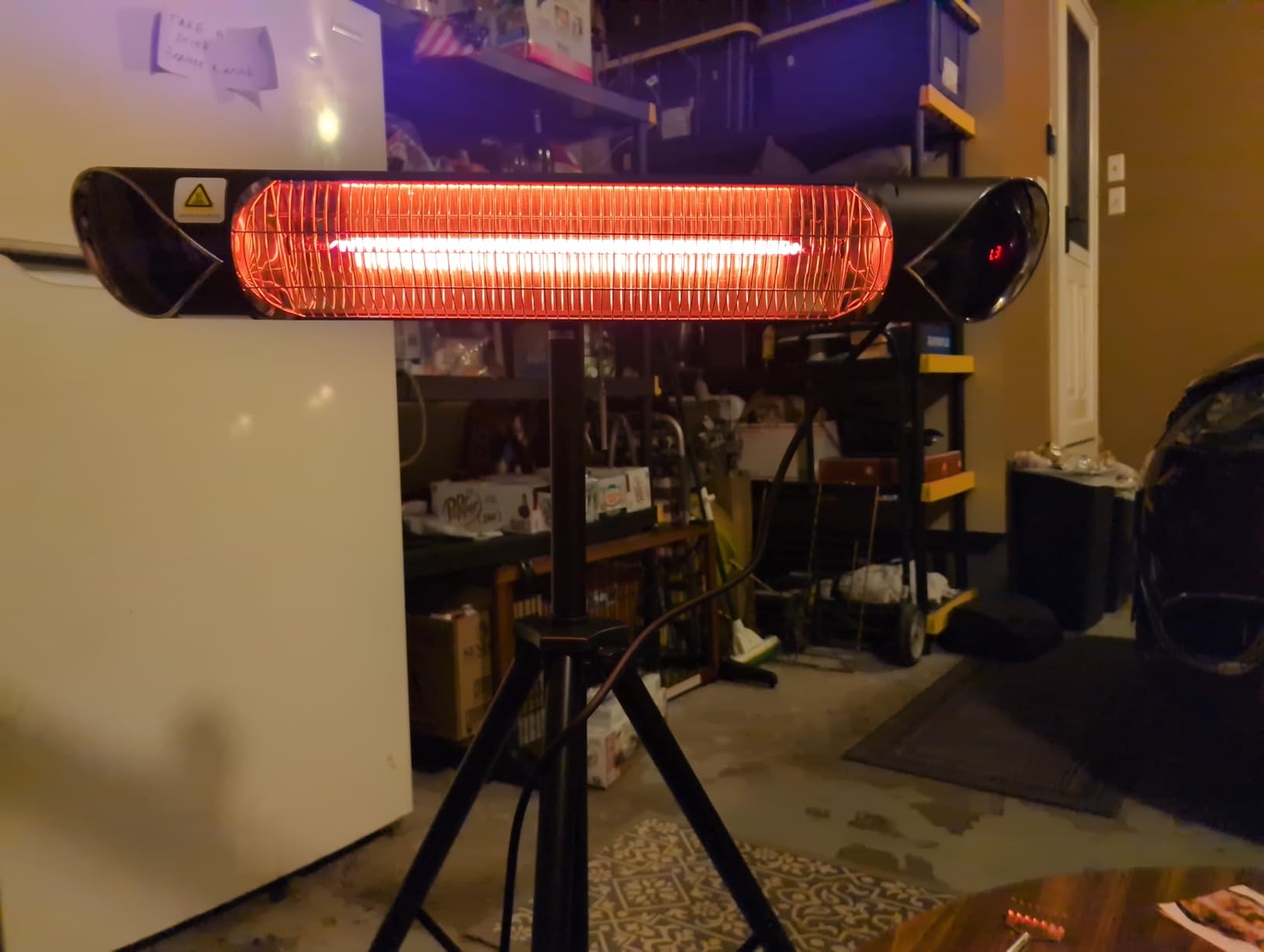 Briza Infrared Electric Patio Heater - Indoor/Outdoor Heater - Portable Wall/Garage Heater - 1500W - use with Stand - Mount to Ceiling/Wall) customer photo 1
