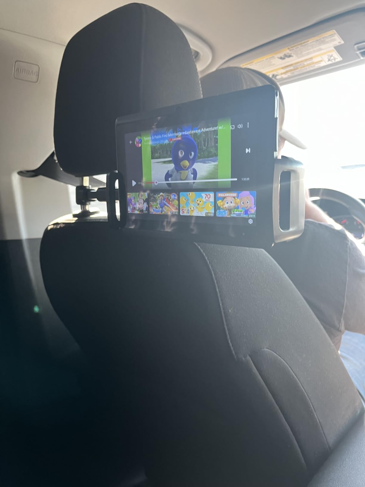 Tryone Car Headrest Tablet Holder Mount Stretchable Backseat Tablets Stand for Kids, Car Seat Mounts Compatible with iPad Pro 12.9 Air Mini, iPhone, Galaxy Tab, Switch, All 4.7-12.9