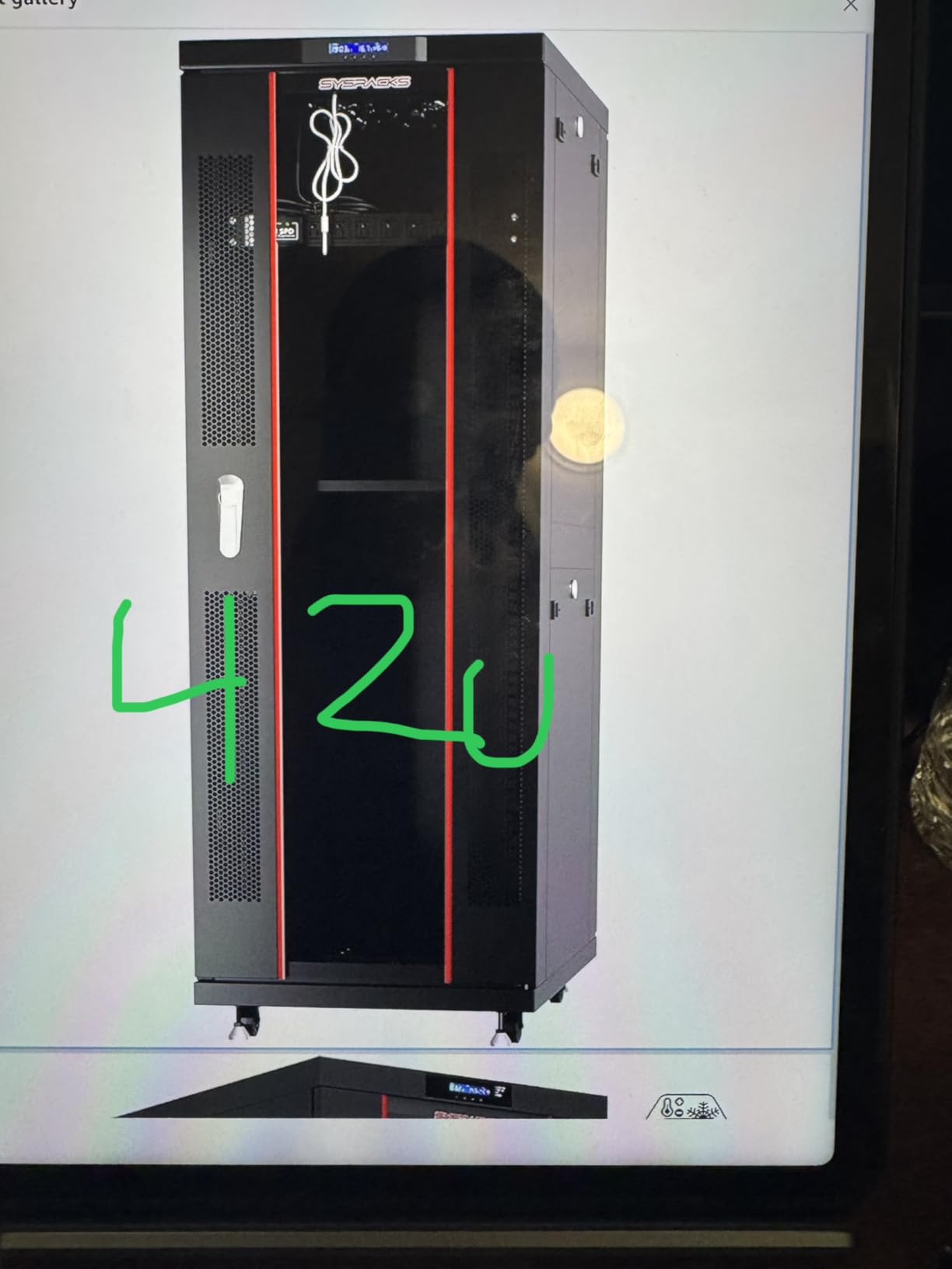 Sysracks 42U Server Rack Cabinet - 32