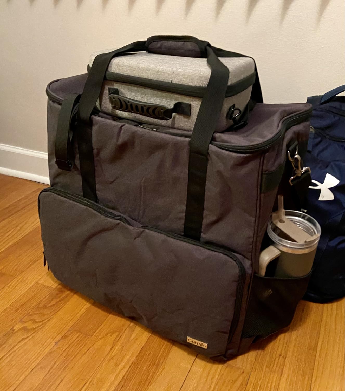 CURMIO Desktop Carrying Case, PC Tower Travel Bag with Shoulder Strap On the Go, Bag Only, Gray customer photo 1