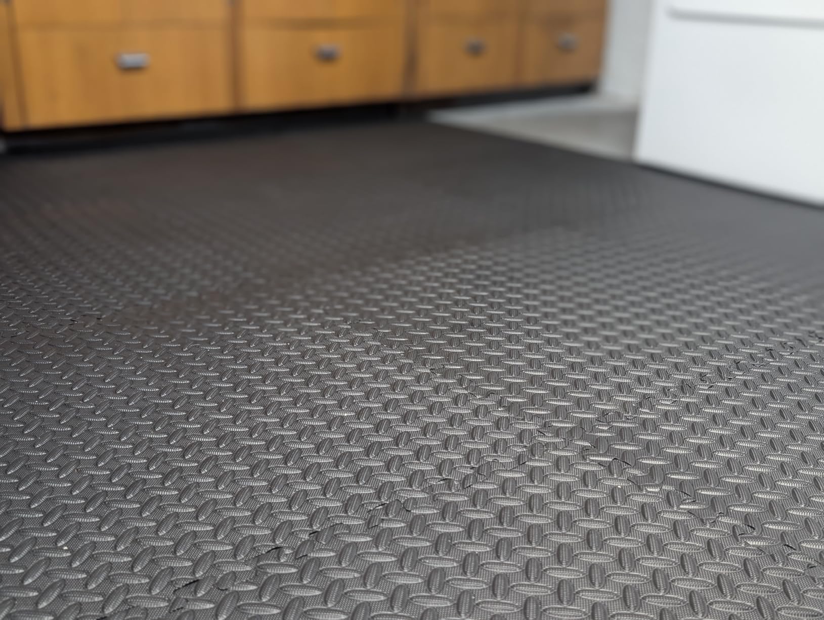 ProsourceFit Puzzle Exercise Mat ½ in, EVA Interlocking Foam Floor Tiles for Home Gym, Mat for Home Workout Equipment, Floor Padding for Kids, Black, 24 in x 24 in x ½ in, 48 Sq Ft - 12 Tiles customer photo 1