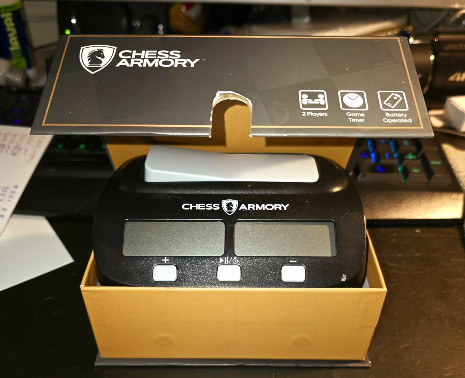 Chess Armory Digital Chess Clock - Portable Timer with Tournament and Bonus Time Features customer photo 2