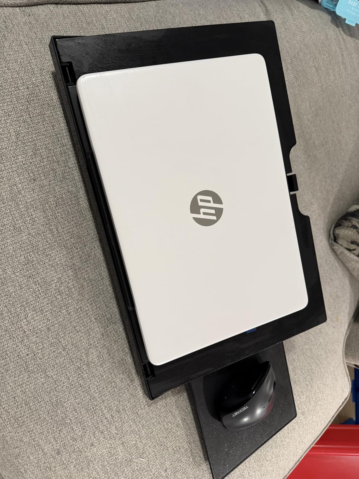 HUANUO Adjustable Lap Desk - with 6 Adjustable Angles, Detachable Mouse Pad, & Dual Cushions Laptop Stand for Car Laptop Desk, Work Table, Lap Writing Board & Drawing Desk on Sofa or Bed customer photo 1