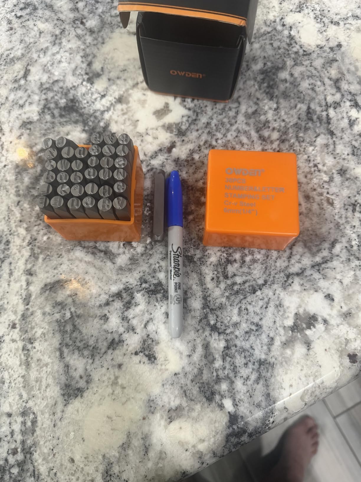 OWDEN Professional 36Pcs. Steel Metal Stamping Tool Set,(1/8