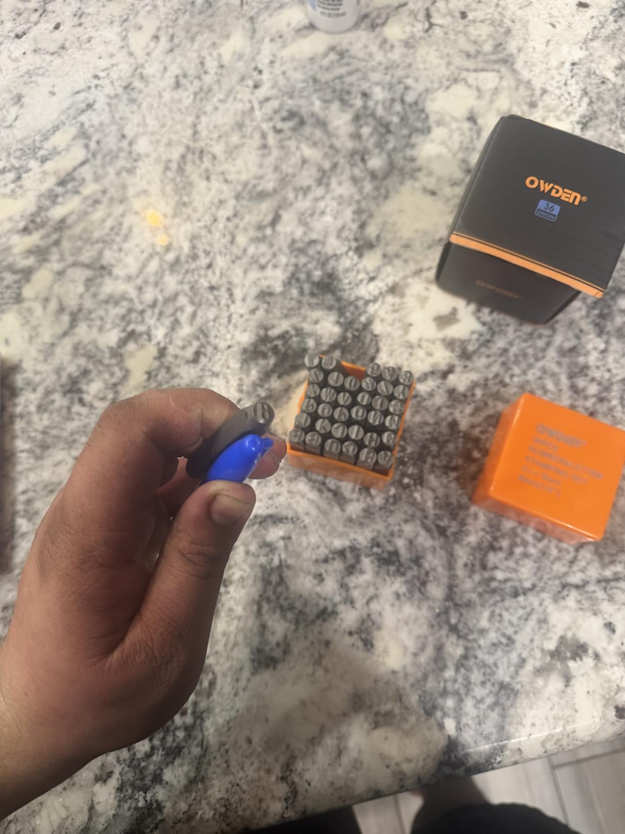 OWDEN Professional 36Pcs. Steel Metal Stamping Tool Set,(1/8