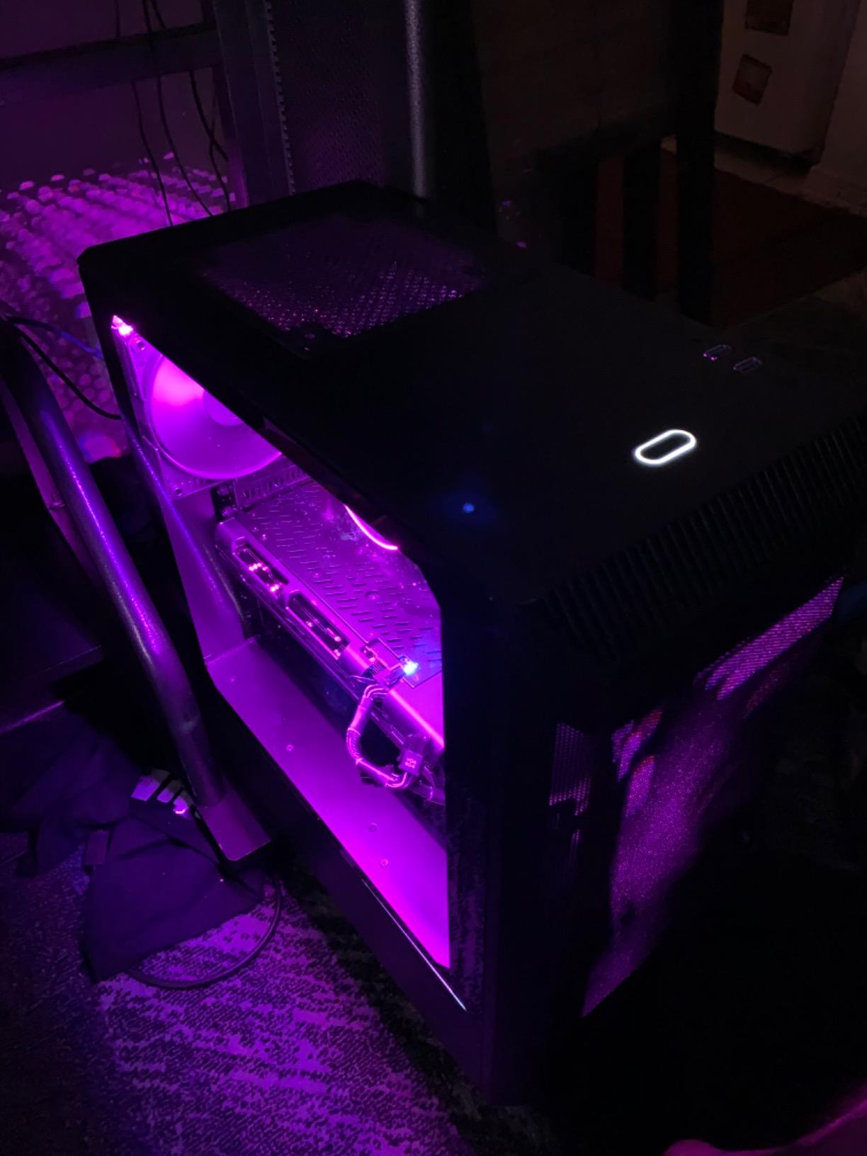 Airgoo NEON Addressable RGB PC LED Strip, 15.75 x 0.55 x 0.28 inches diffused Silicon Rubber Tube, for 5V 3-pin argb Header, Come with Magnetic Brackets, Upgraded Blister Packaging customer photo 2