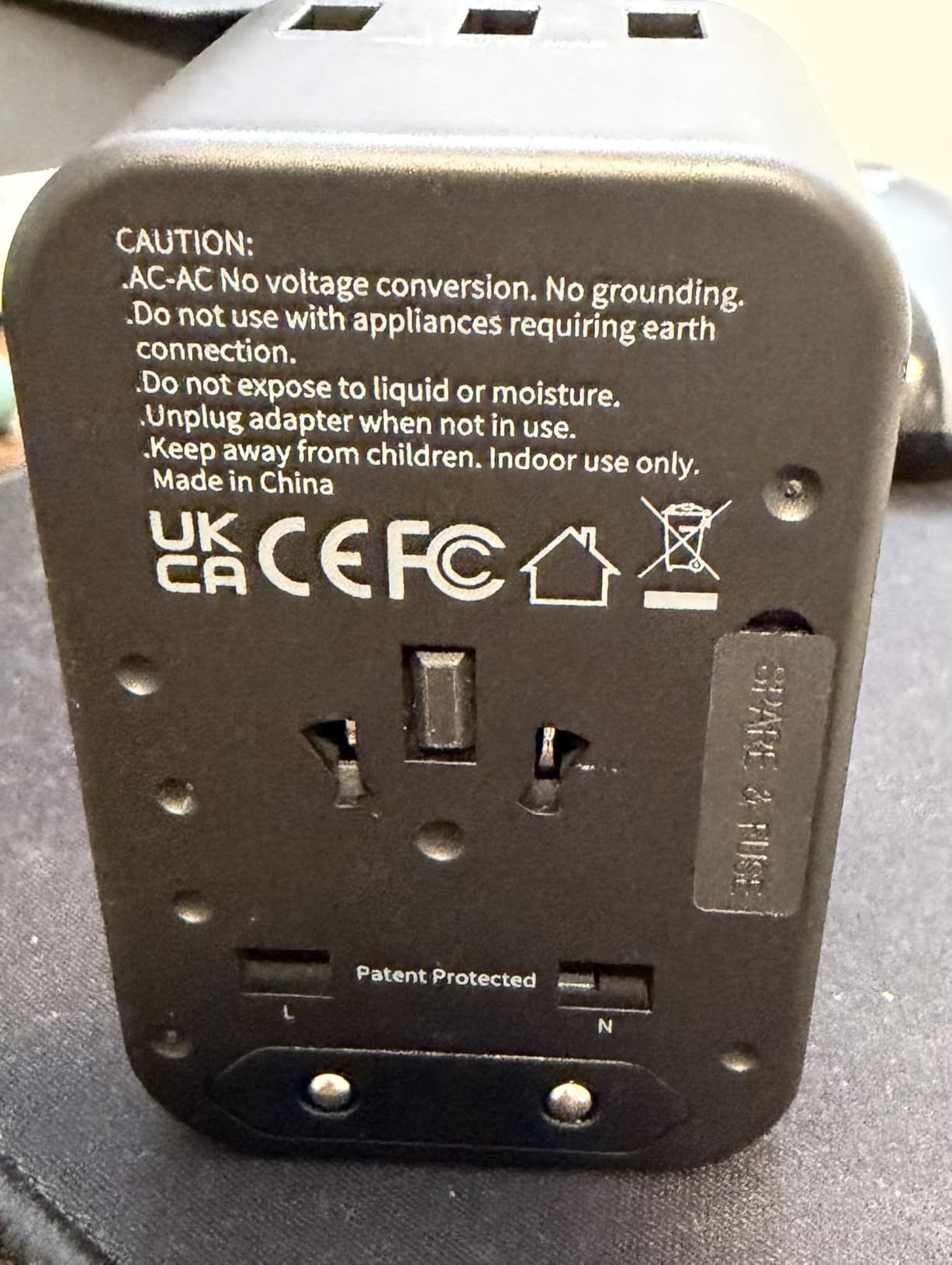 Ceptics Universal Travel Adapter, 45W International Power Adapter with PD & QC 3.0 Dual USB-C, 3 USB Travel Adapter Worldwide, Type I C G A Outlets 110V 220V A/C - EU Euro US UK (11-KU) customer photo 1