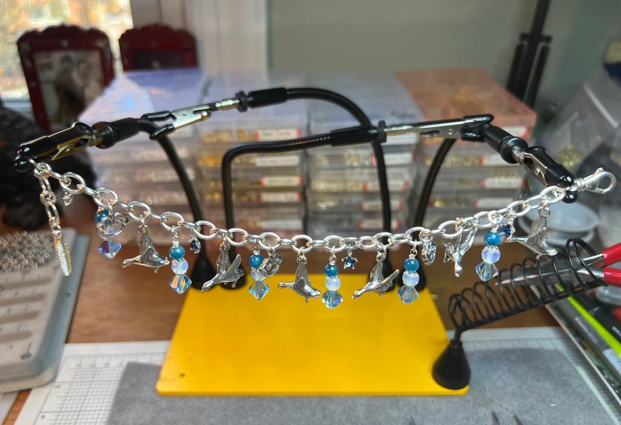 Fstop Labs Third Hand Soldering Tool PCB Holder Four Magnetic Based With Iron Holder, Flexible Metal Arms Helping Hands Crafts Jewelry Hobby Workshop Helping Station Non-Slip Steel Weighted Base customer photo 2