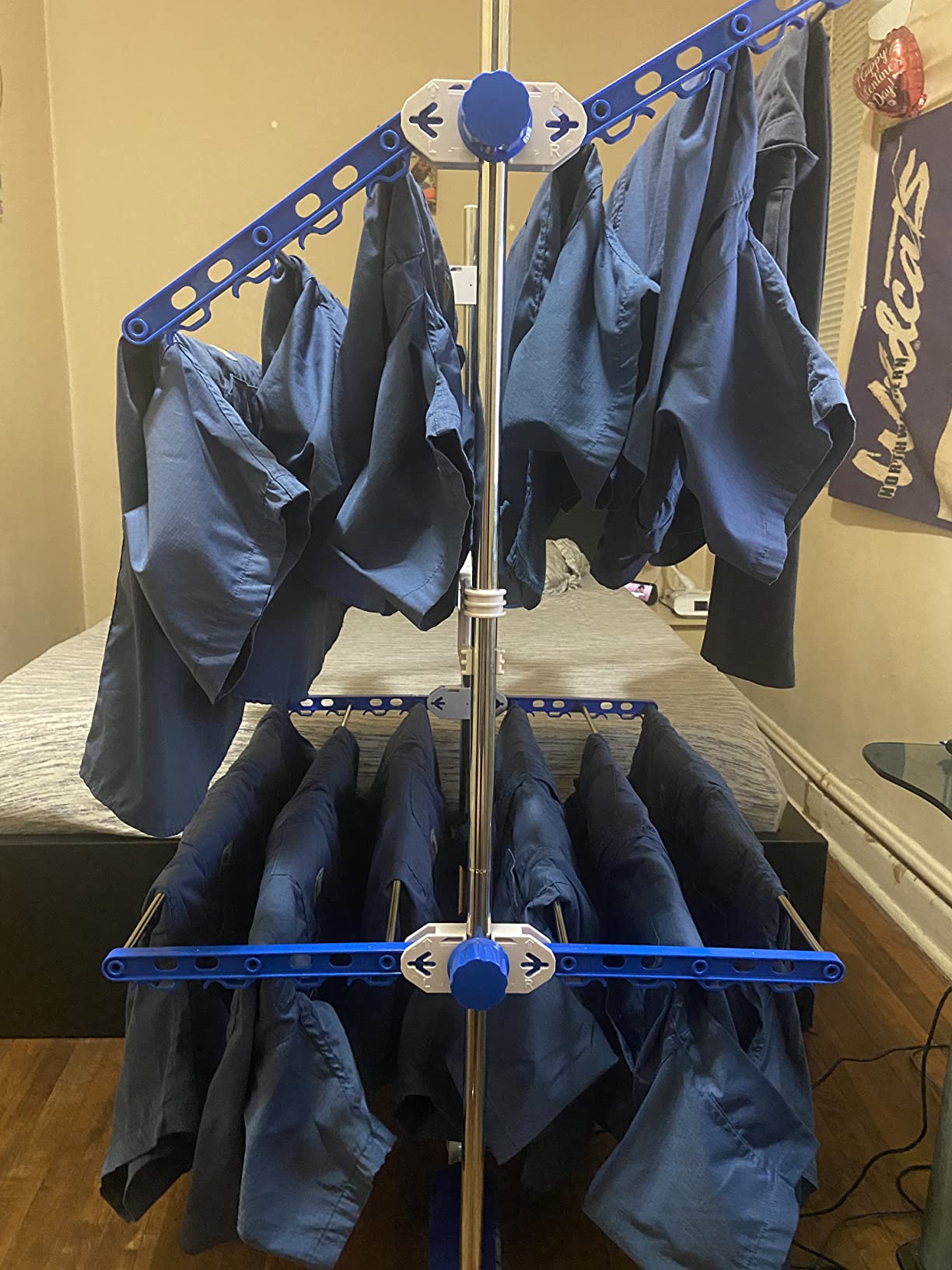 Nubreeze Revolutionary Clothes Drying Rack + Innovative Smart Breeze Fan Technology + Natural Forced Air for Quicker Drying + Foldable for Easy Storage + Holds up to 45 lbs + Energy Efficient customer photo 2