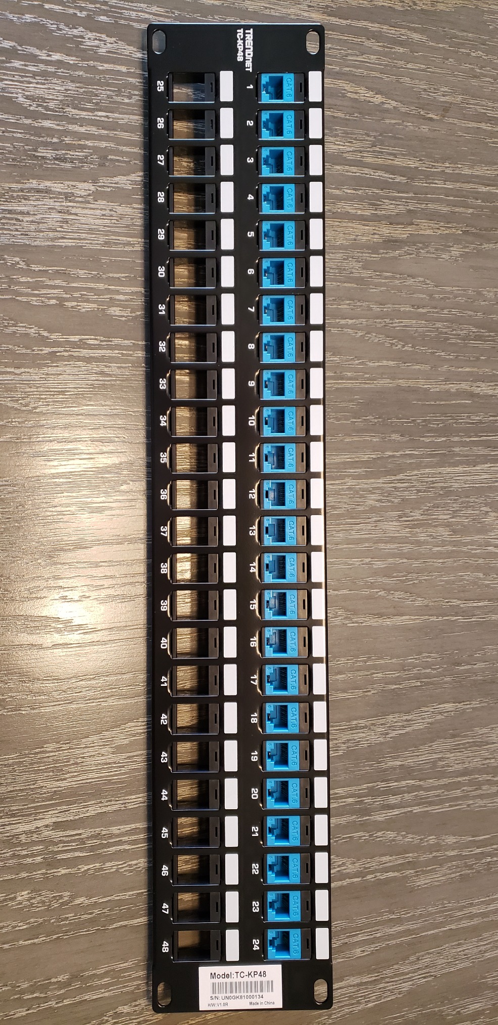 TRENDnet 48-Port Blank Keystone 2U HD Patch Panel, TC-KP48, 2U 19