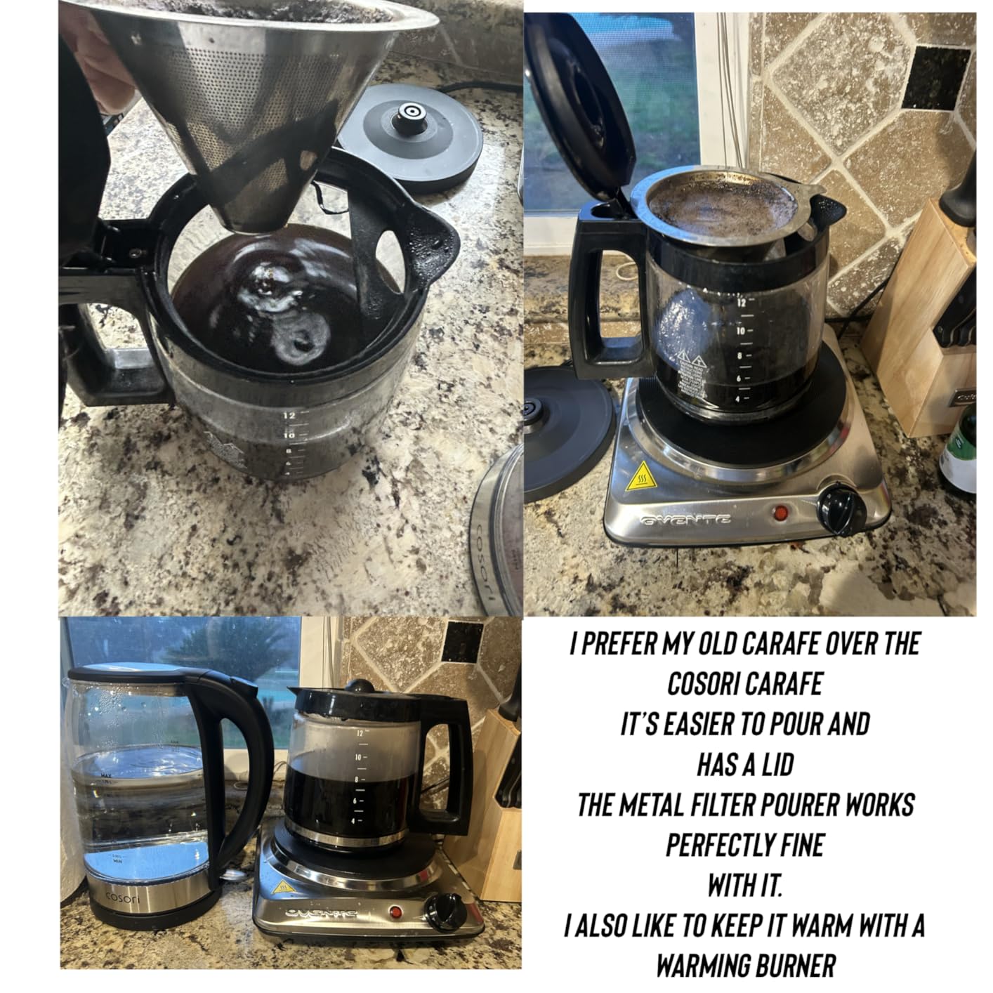 COSORI Pour Over Coffee Maker with Double Layer Stainless Steel Filter, 8-Cup, 34oz, Drip Coffee Maker customer photo 1