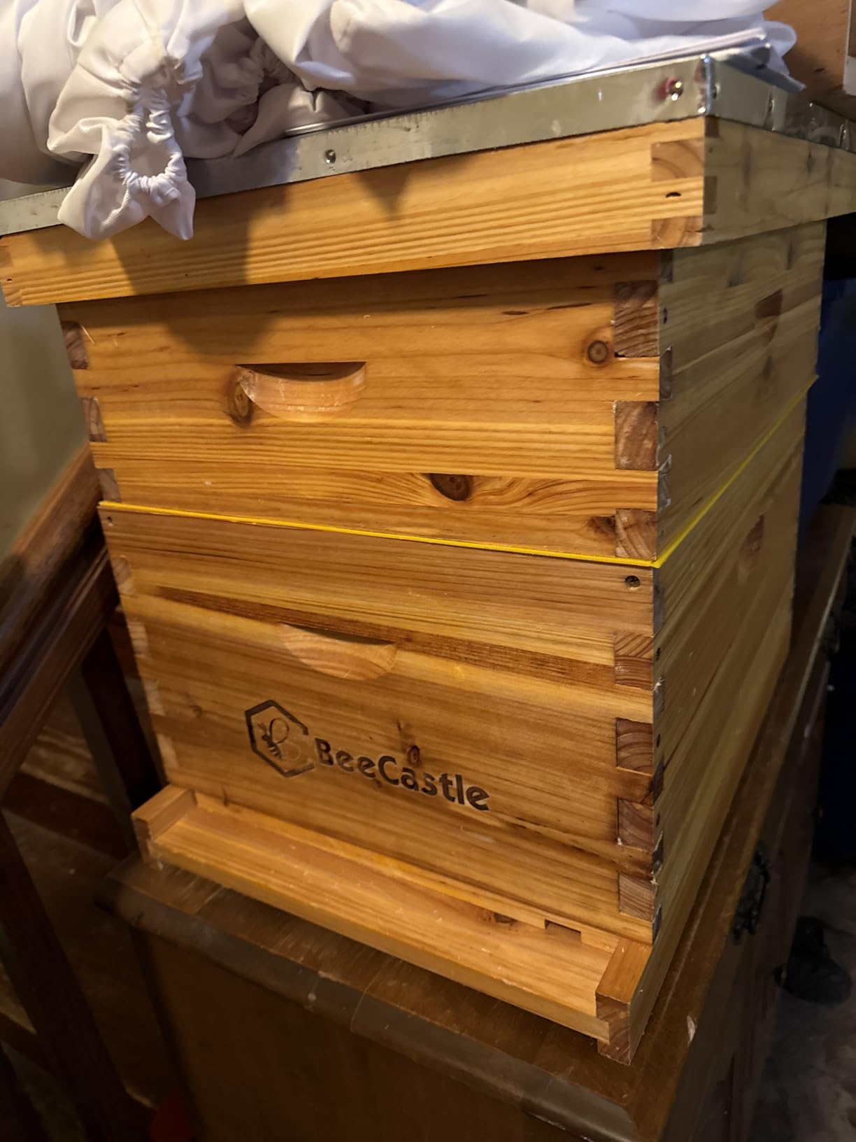 10-Frames Complete Beehive Kit, 100% Beeswax Coated Bee Hive Includes Beehive Frames and Beeswax Coated Foundation Sheet (2 Layer) customer photo 1