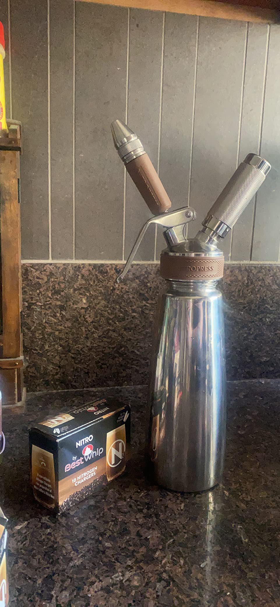 Original NitroPress - Nitro Cold Brew Coffee Maker Kit | Includes 10 Nitrogen Cartridges | Portable Infuser for Smooth Nitro Drinks, Cold Brew, Cocktails & Tea at Home or On the Go customer photo 2