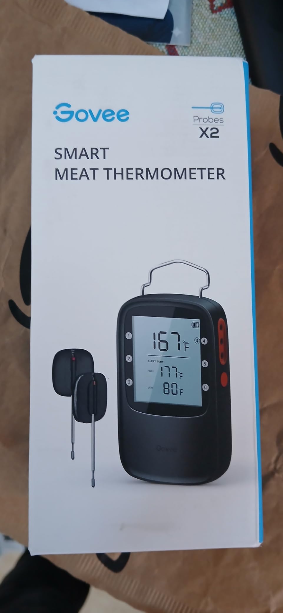 Govee Bluetooth Meat Thermometer, Wireless Meat Thermometer for Smoker Oven, Digital Grill Thermometer with 2 Probes, Timer Mode, Smart LCD Backlight BBQ Thermometer for Cooking Turkey Fish Beef customer photo 1