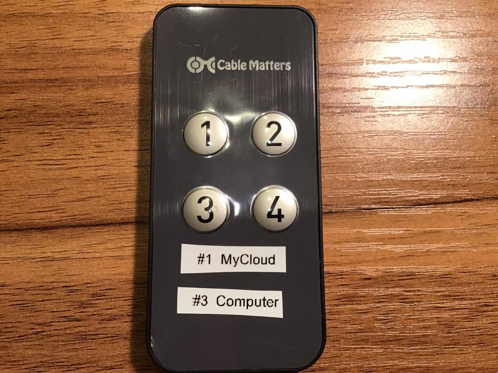 Cable Matters 4 Port USB 3.0 Switch USB Sharing Switch for 4 Computers and USBA Peripherals - Button or Wireless Remote Control Switching - Includes a USBC Adapter for USBC USB4 and Thunderbolt 4 customer photo 2