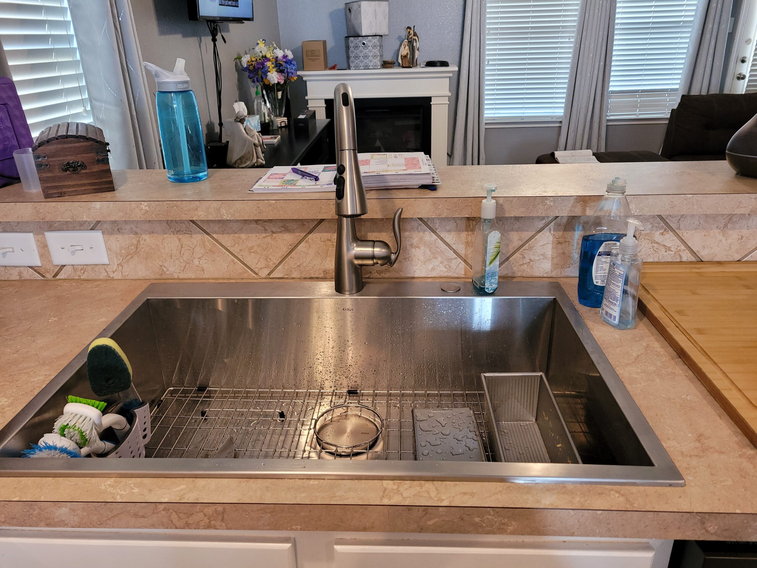 Moen 7594EVC Arbor Smart Faucet Touchless Pull Down Sprayer Kitchen Faucet with Voice Control and Power Boost, Chrome customer photo 1