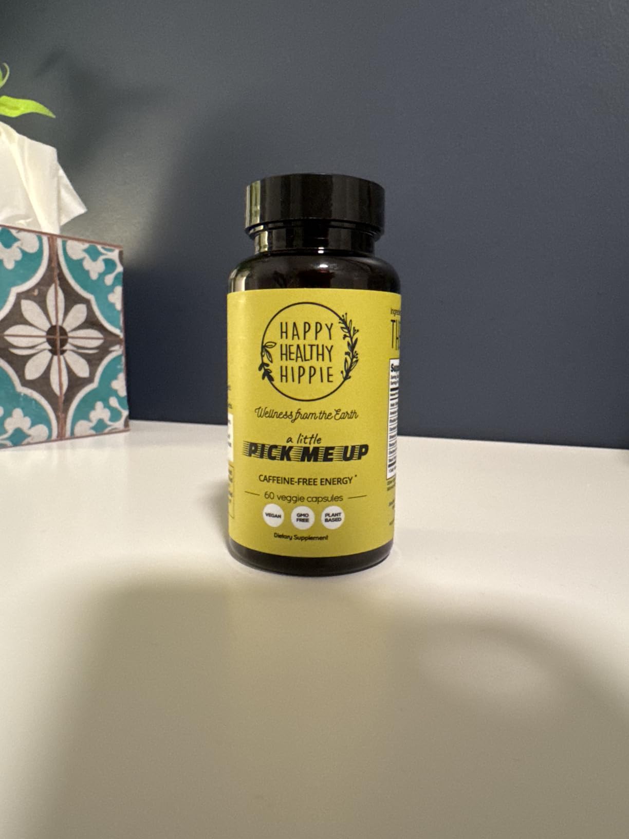 Natural Energy Pills - Caffeine Free - Mental Booster - with Rhodiola Rosea, Dandelion Root, Bacopa, Ginseng Extract - 7 Herbs & Absorption Enhancing Piperine - Vegan, Non-GMO, 60 Ct customer photo 1